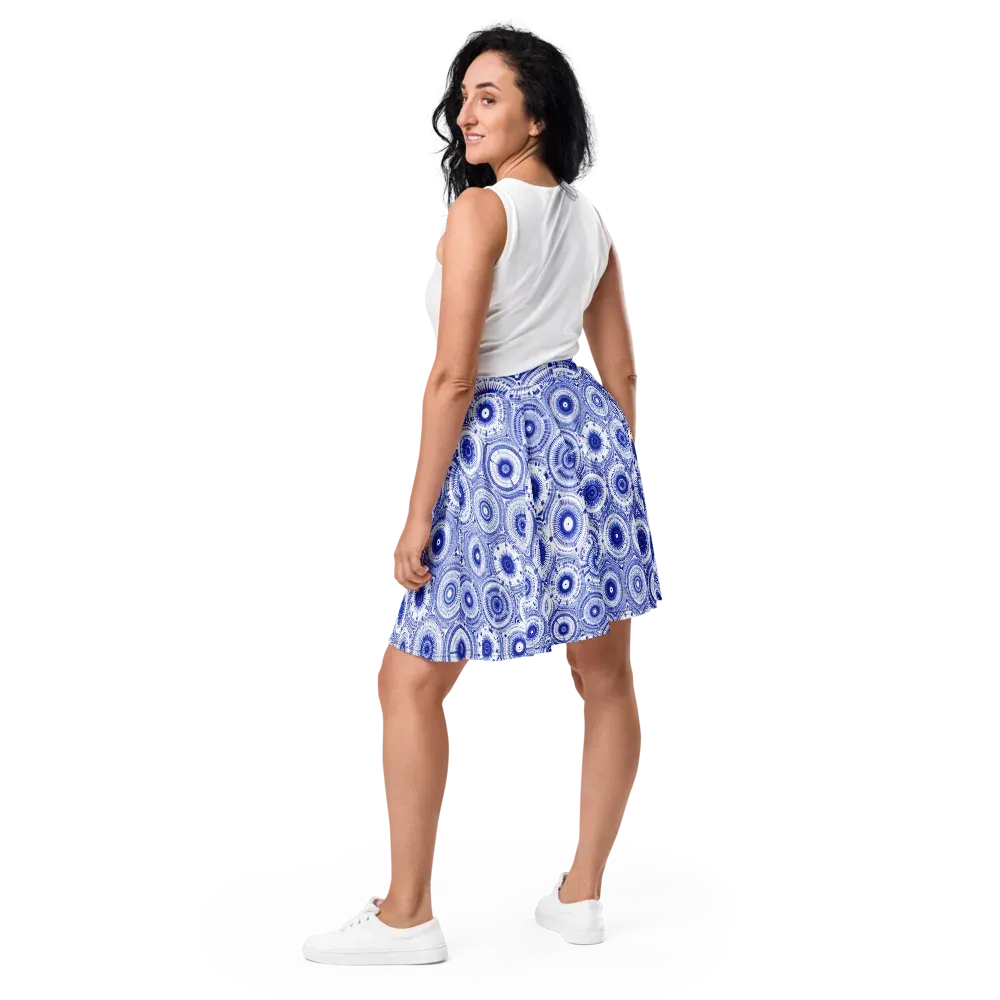 Indigo Circuit on Skater Skirt — Back
