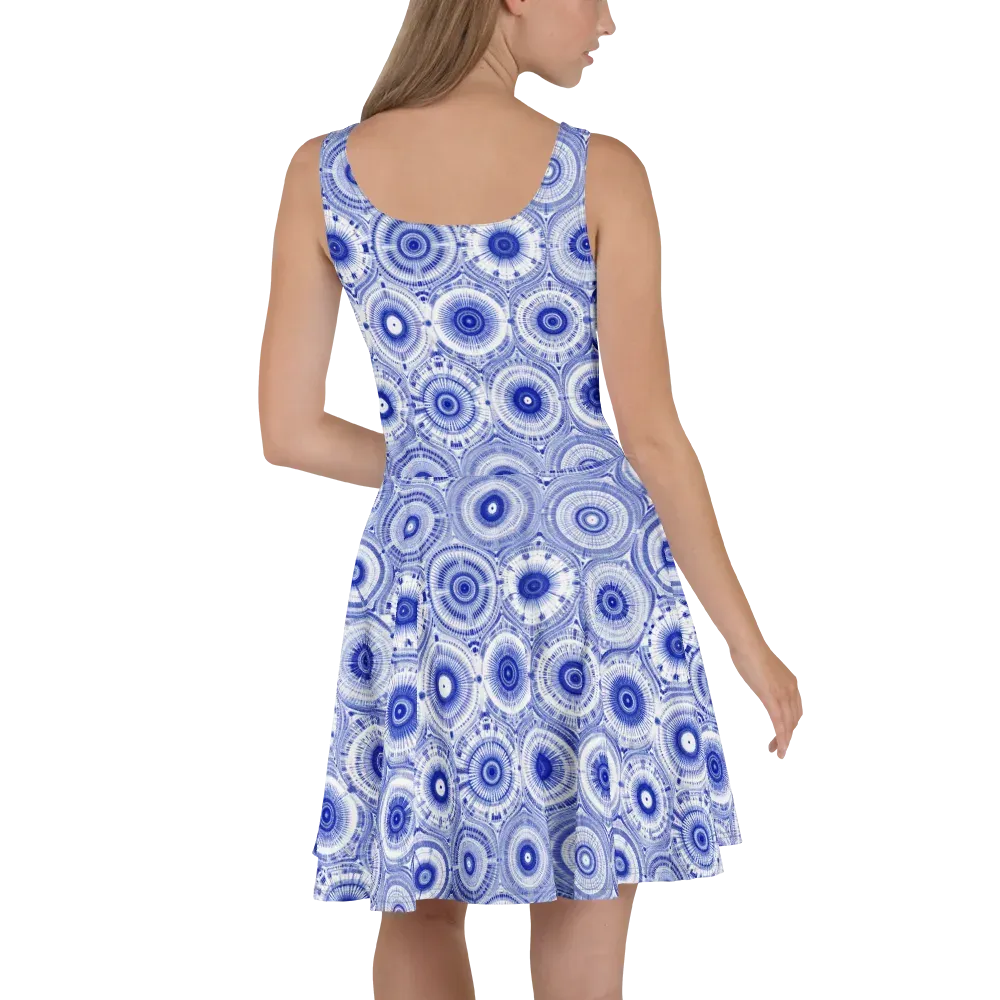 Indigo Circuit on Skater Dress — Back
