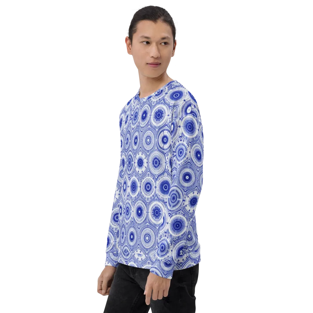 Indigo Circuit on Sweatshirt — Left Front