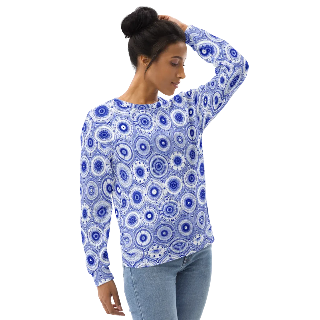 Indigo Circuit on Sweatshirt — Right Front