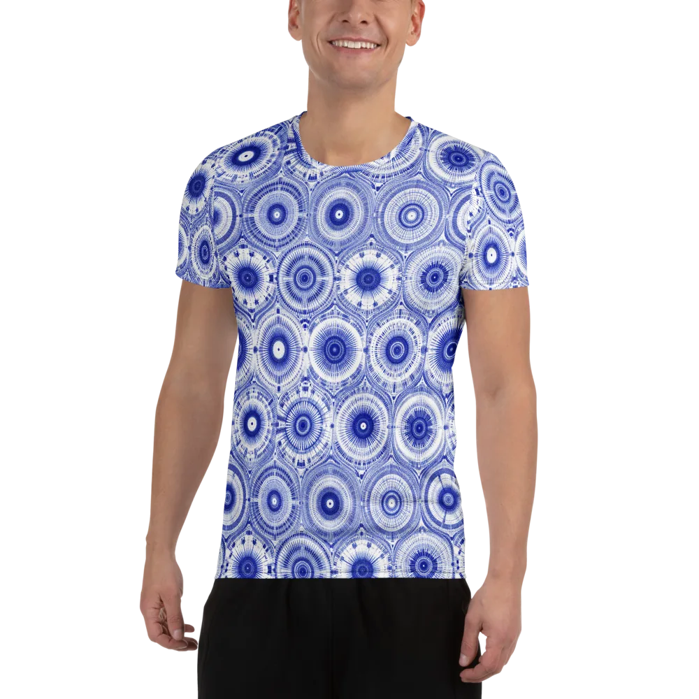 Indigo Circuit on Men's Athletic T-Shirt — Front