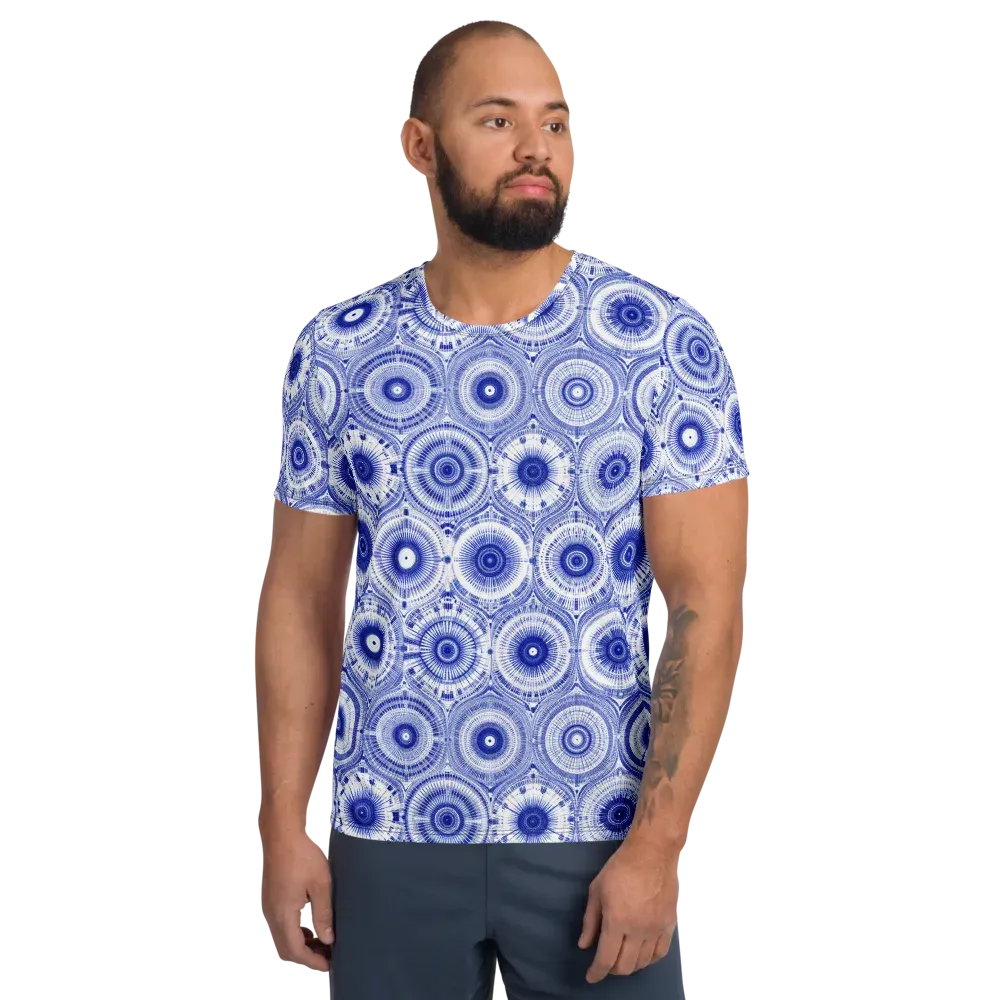 Indigo Circuit on Men's Athletic T-Shirt — Front