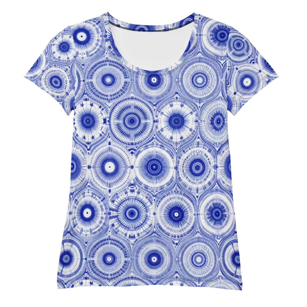 Indigo Circuit on Women's Athletic T-Shirt — Front
