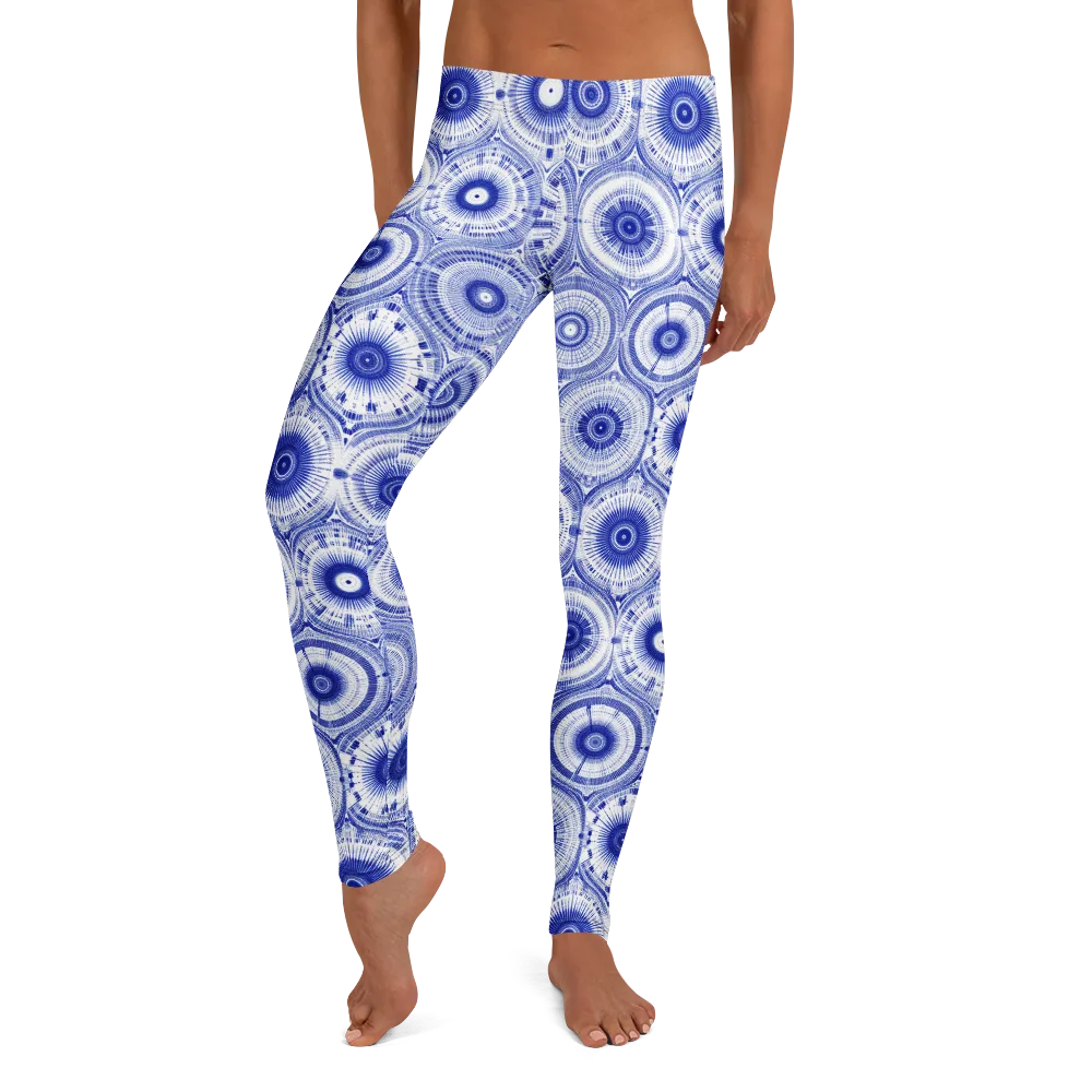 Indigo Circuit on Leggings — Front