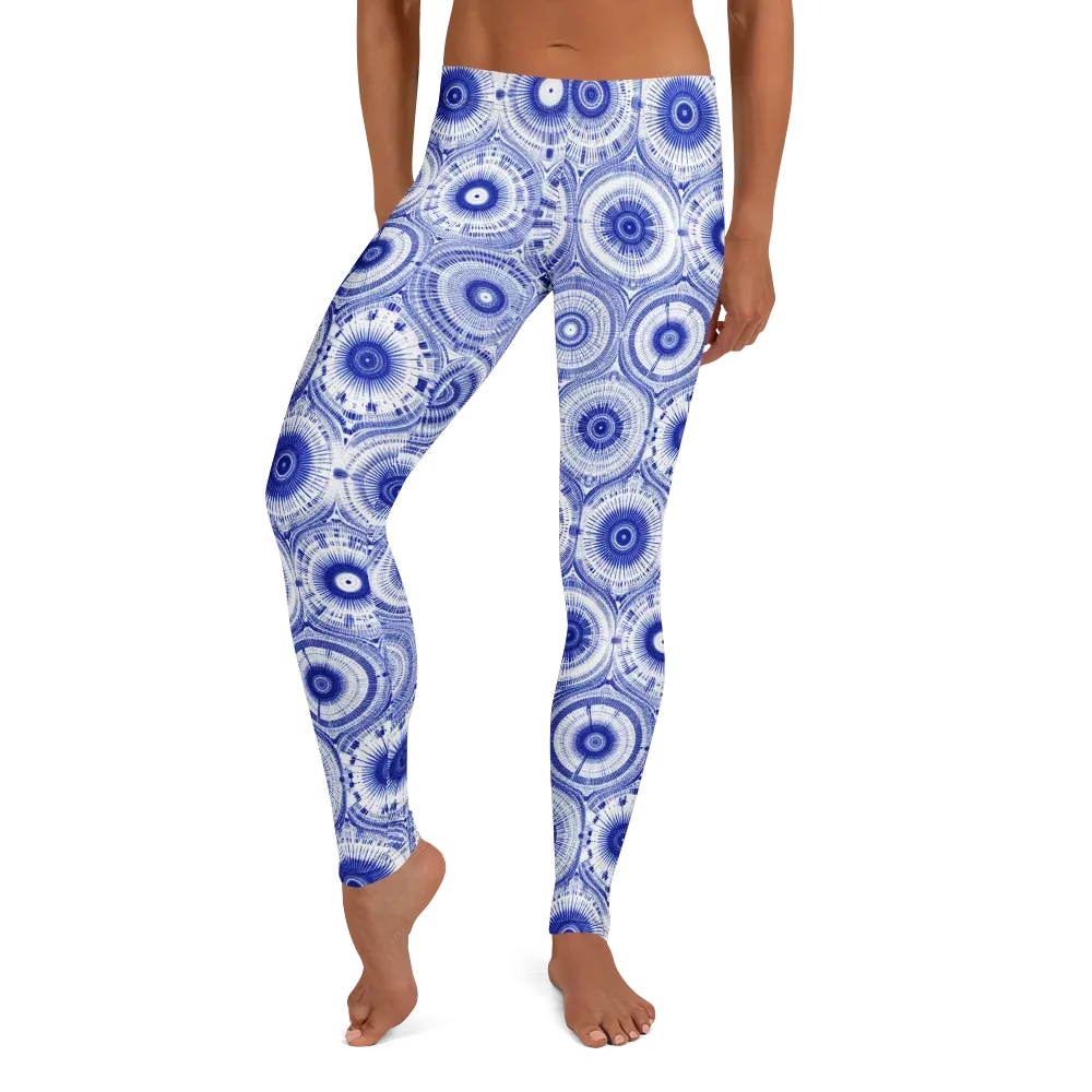 Indigo Circuit on Leggings — Front