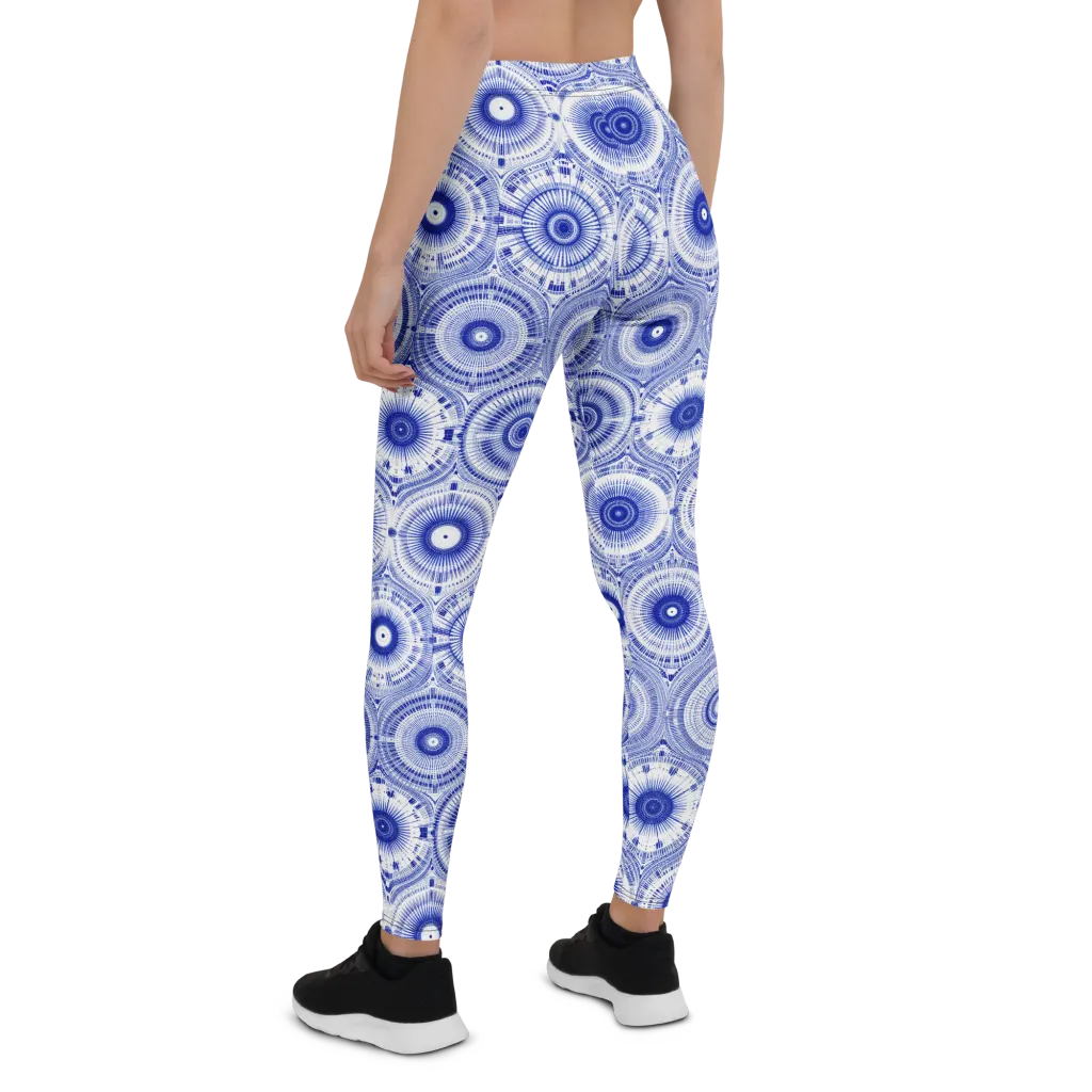 Indigo Circuit on Leggings — Back