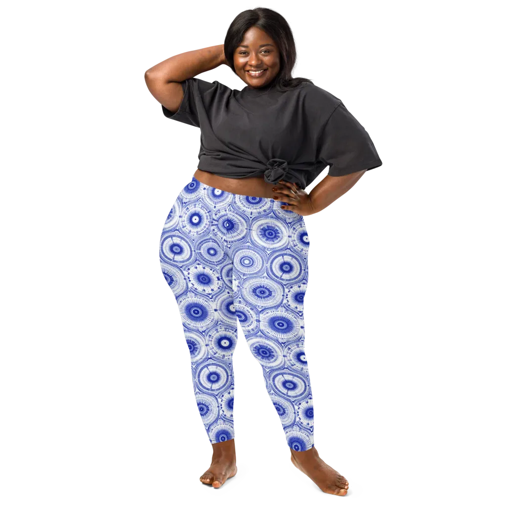 Indigo Circuit on Leggings — Front