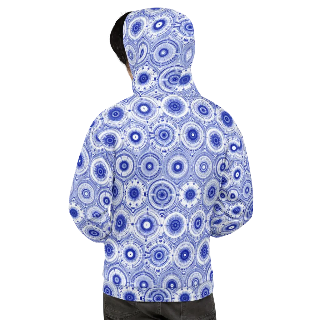 Indigo Circuit on Hoodie — Back