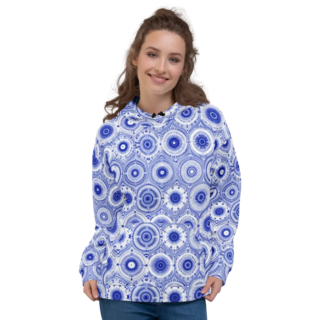 Indigo Circuit on Hoodie — Front