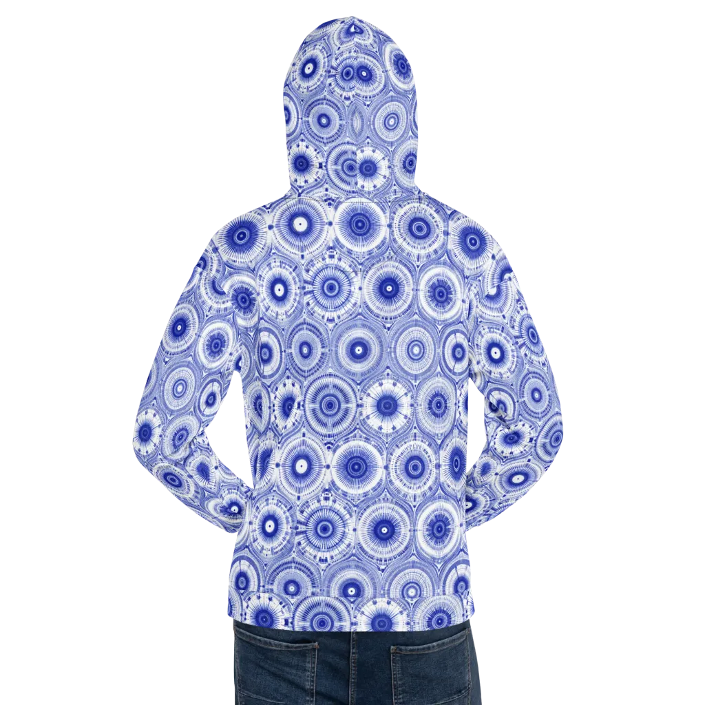 Indigo Circuit on Hoodie — Back