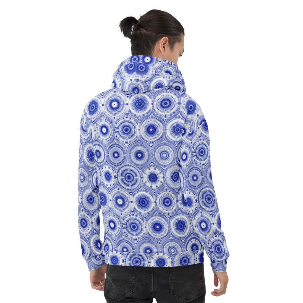 Indigo Circuit on Hoodie — Back