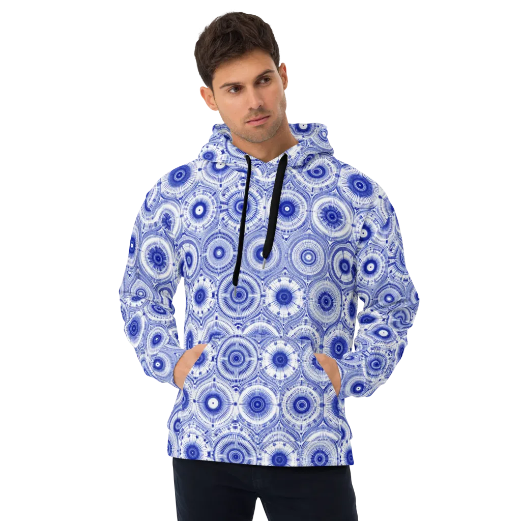 Indigo Circuit on Hoodie — Front