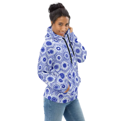 Indigo Circuit on a Hoodie