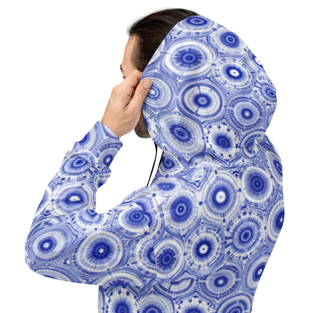 Indigo Circuit on Hoodie — Back