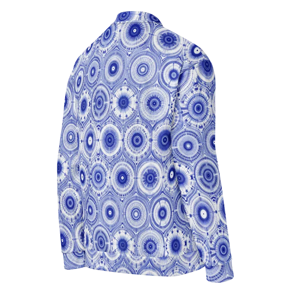 Indigo Circuit on Bomber Jacket — Right Back