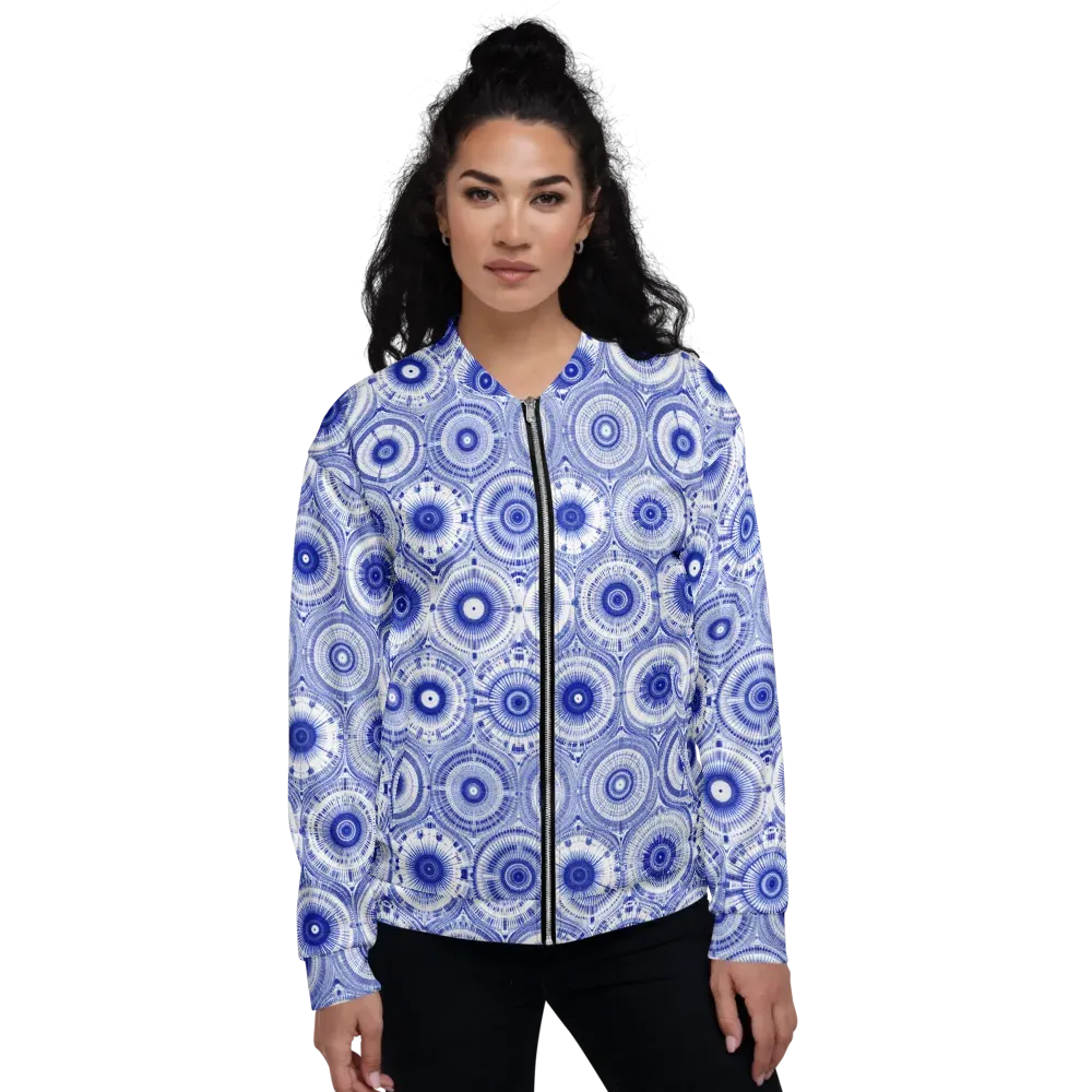 Indigo Circuit on Bomber Jacket — Front