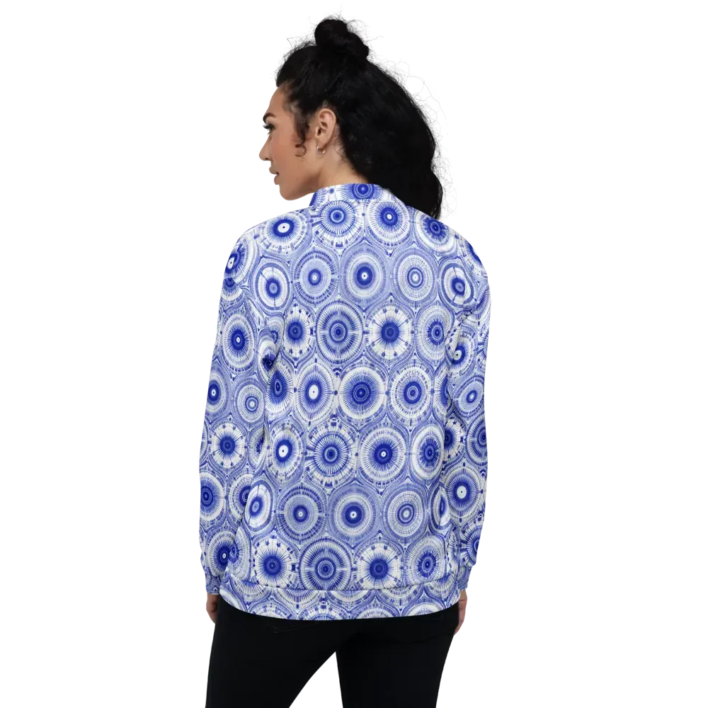 Indigo Circuit on Bomber Jacket — Back