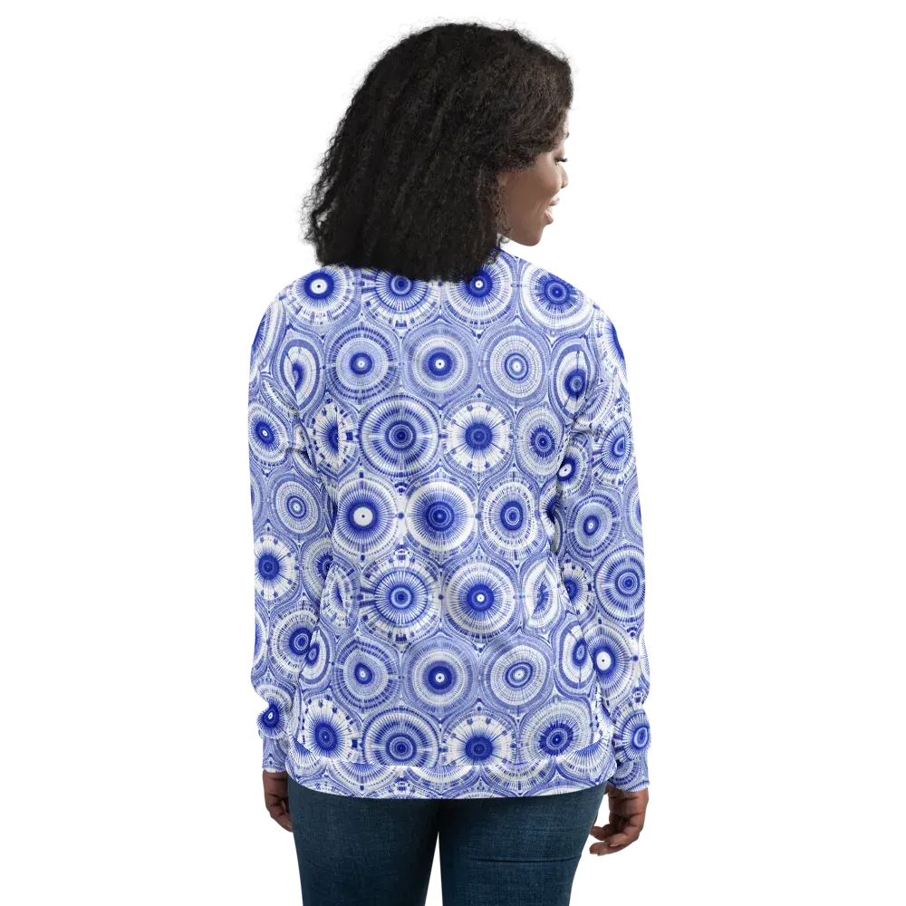 Indigo Circuit on Bomber Jacket — Back