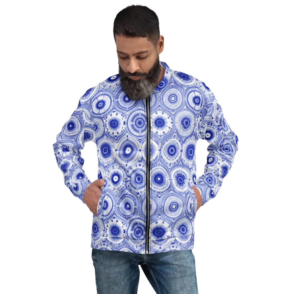 Indigo Circuit on Bomber Jacket — Front