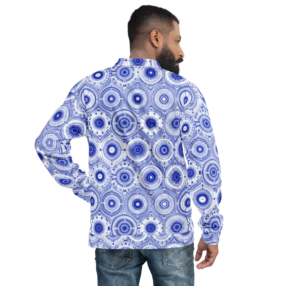 Indigo Circuit on Bomber Jacket — Back