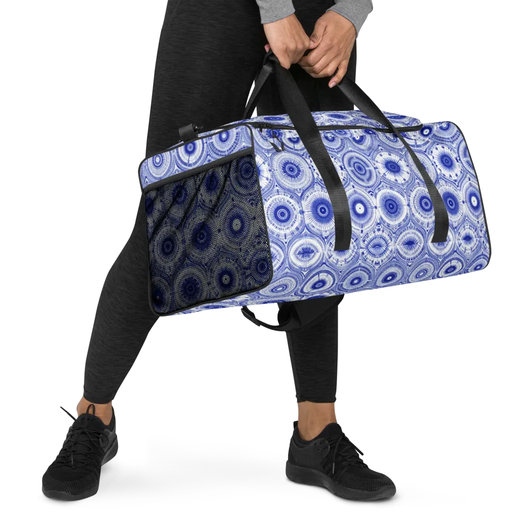 Indigo Circuit on Duffle Bag — Right Front