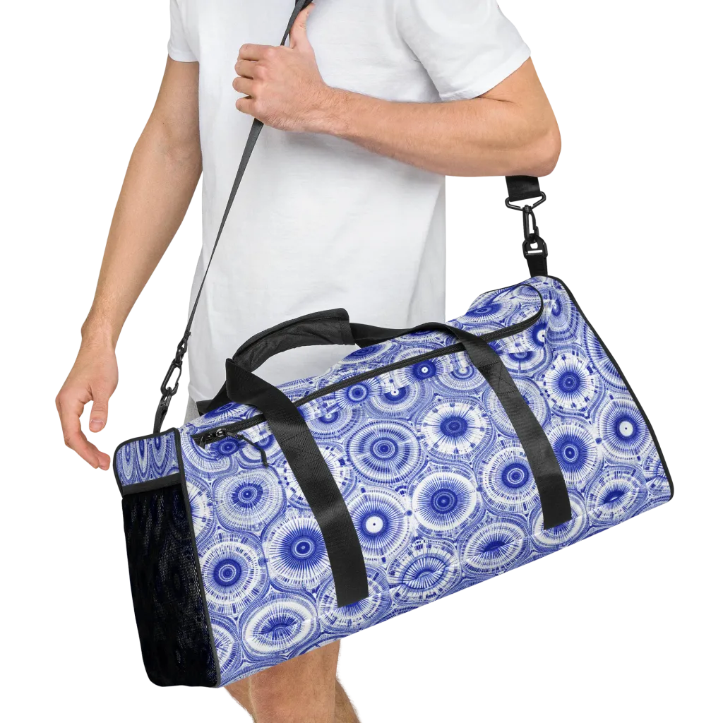 Indigo Circuit on Duffle Bag — Right Front