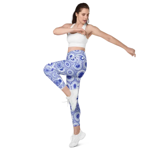 Indigo Circuit on a Leggings with Pockets