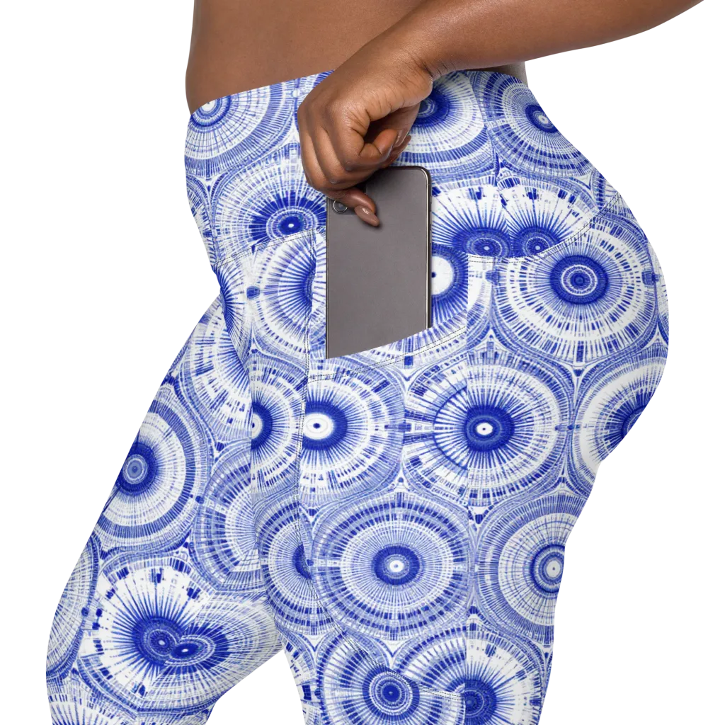 Indigo Circuit on Leggings with Pockets — Product details 2