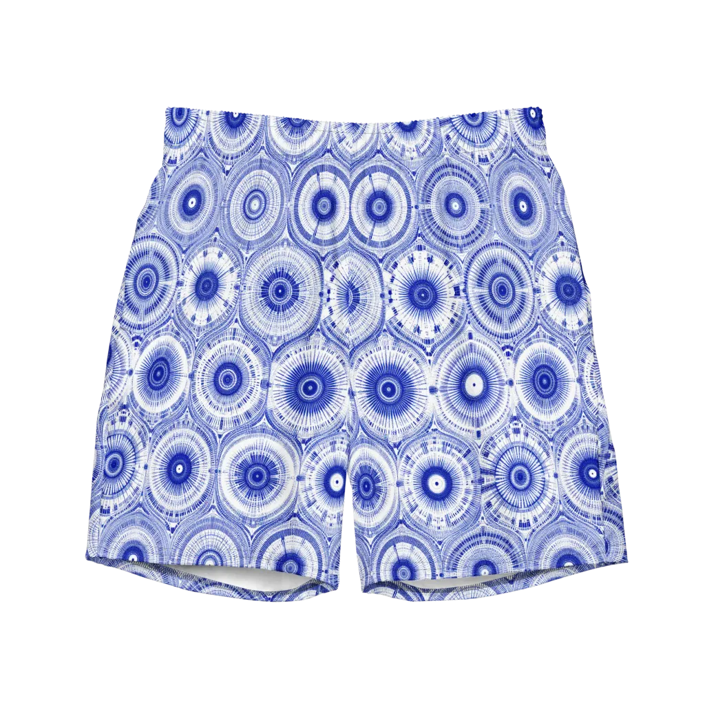 Indigo Circuit on Swim Trunks — Front