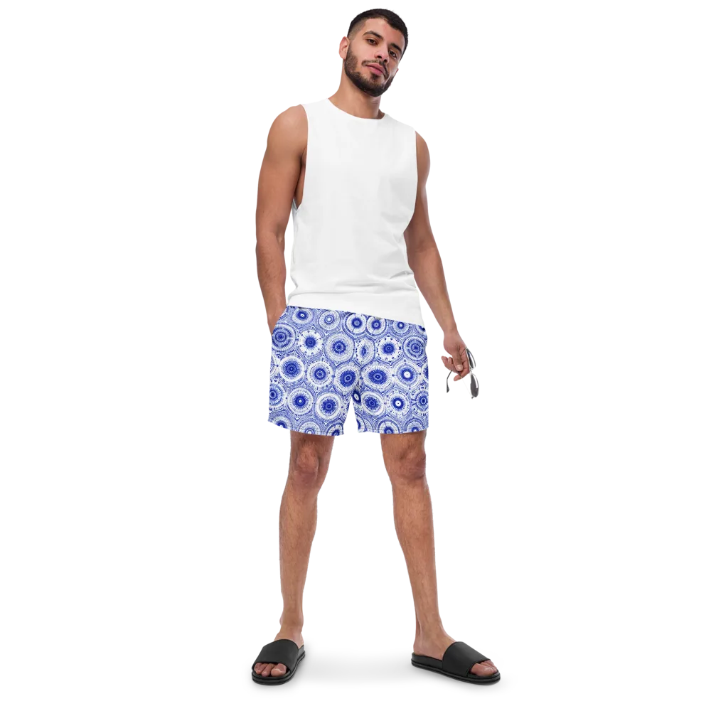 Indigo Circuit on Swim Trunks — Front