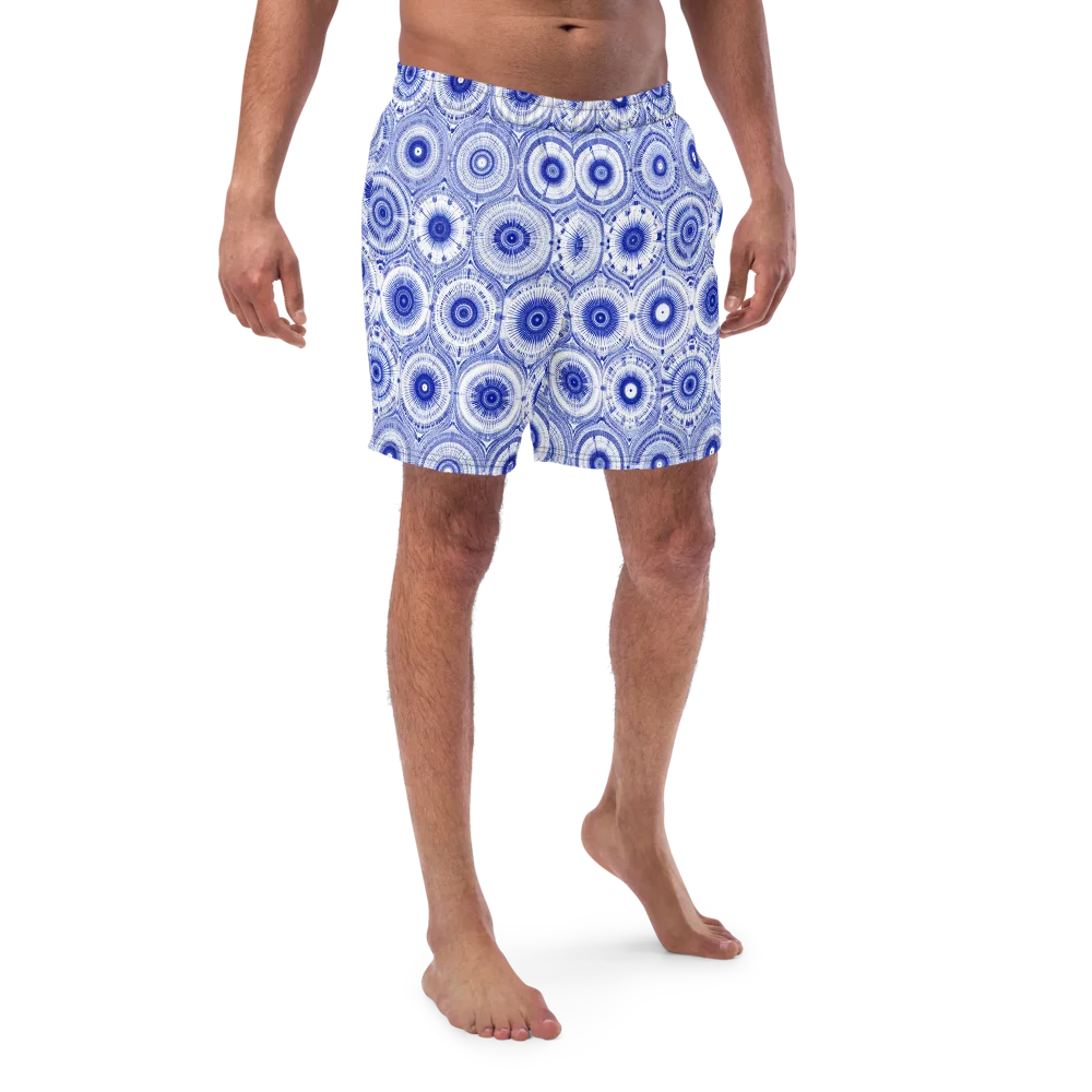 Indigo Circuit on Swim Trunks — Front