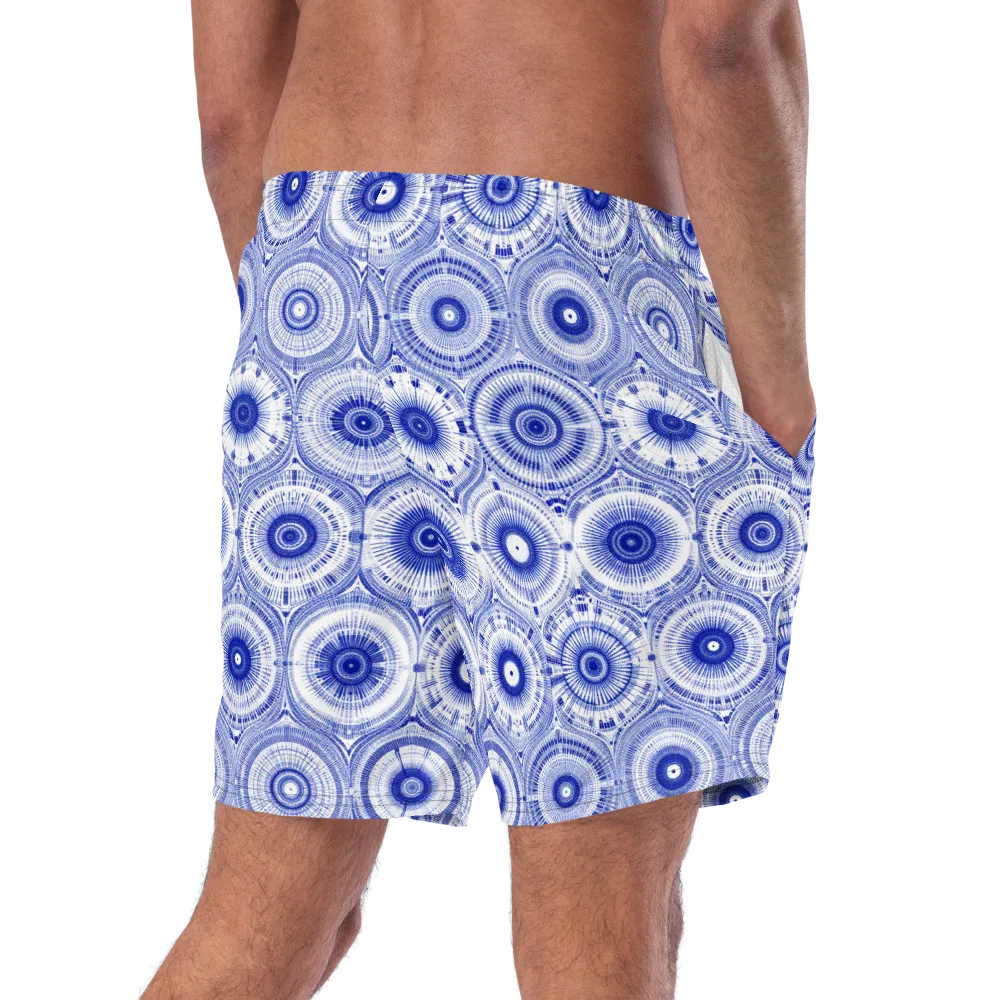 Indigo Circuit on Swim Trunks — Right Back