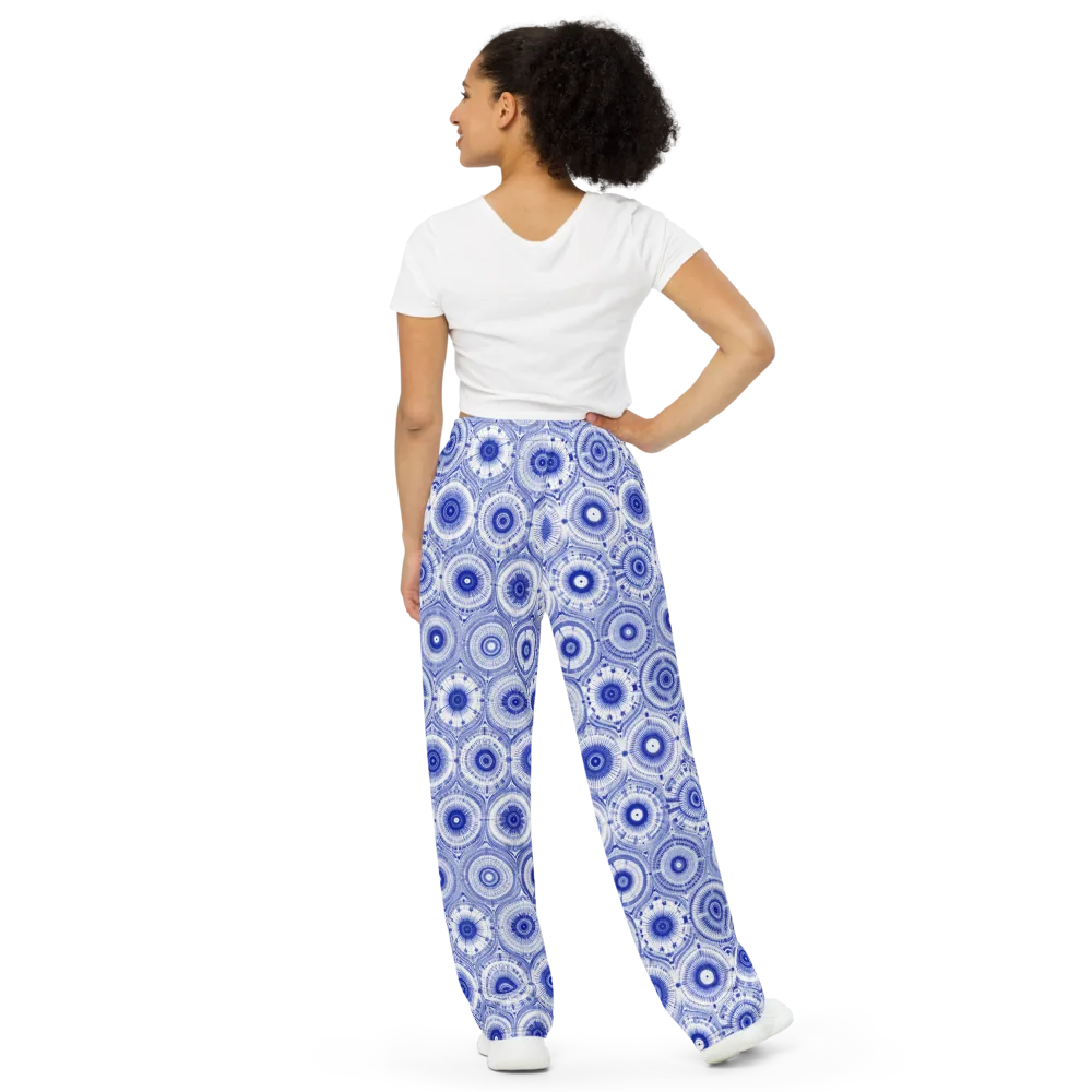 Indigo Circuit on Wide-Leg Pants — Back