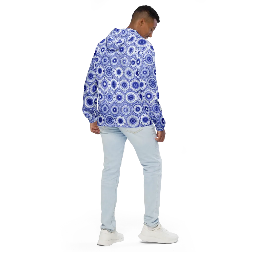 Indigo Circuit on Men's Windbreaker — Back
