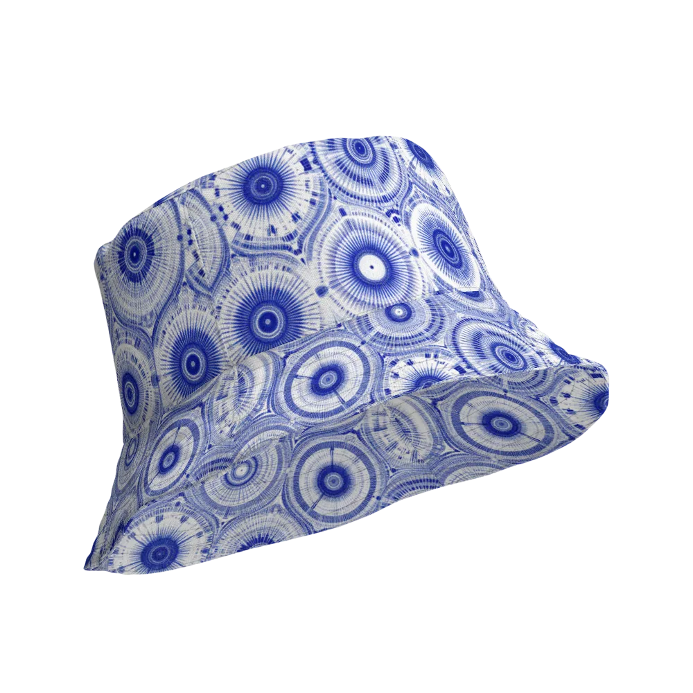 Indigo Circuit on Reversible Bucket Hat — Product details Outside