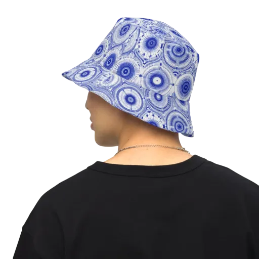 Indigo Circuit on a Reversible Bucket Hat