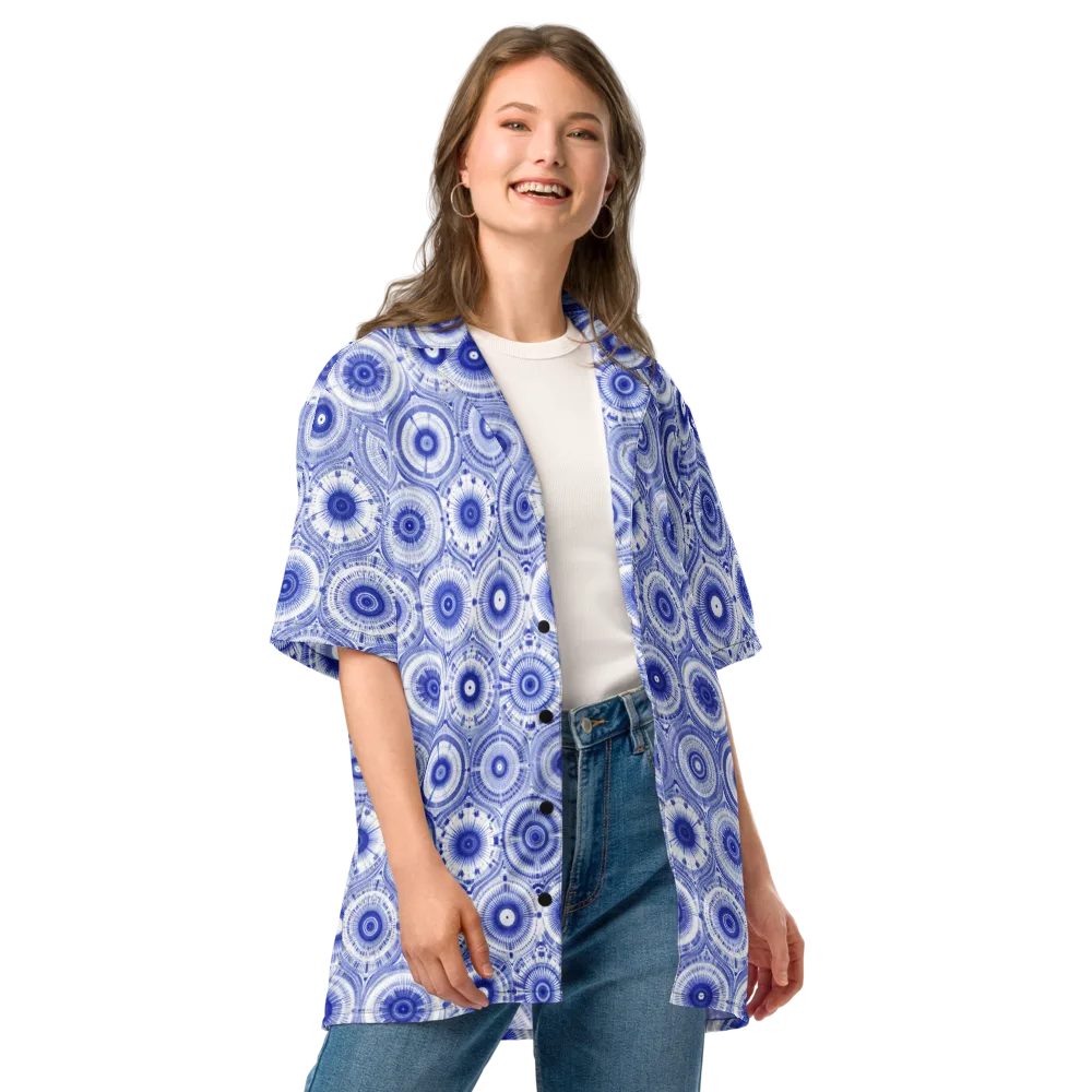 Indigo Circuit on Button Shirt — Front