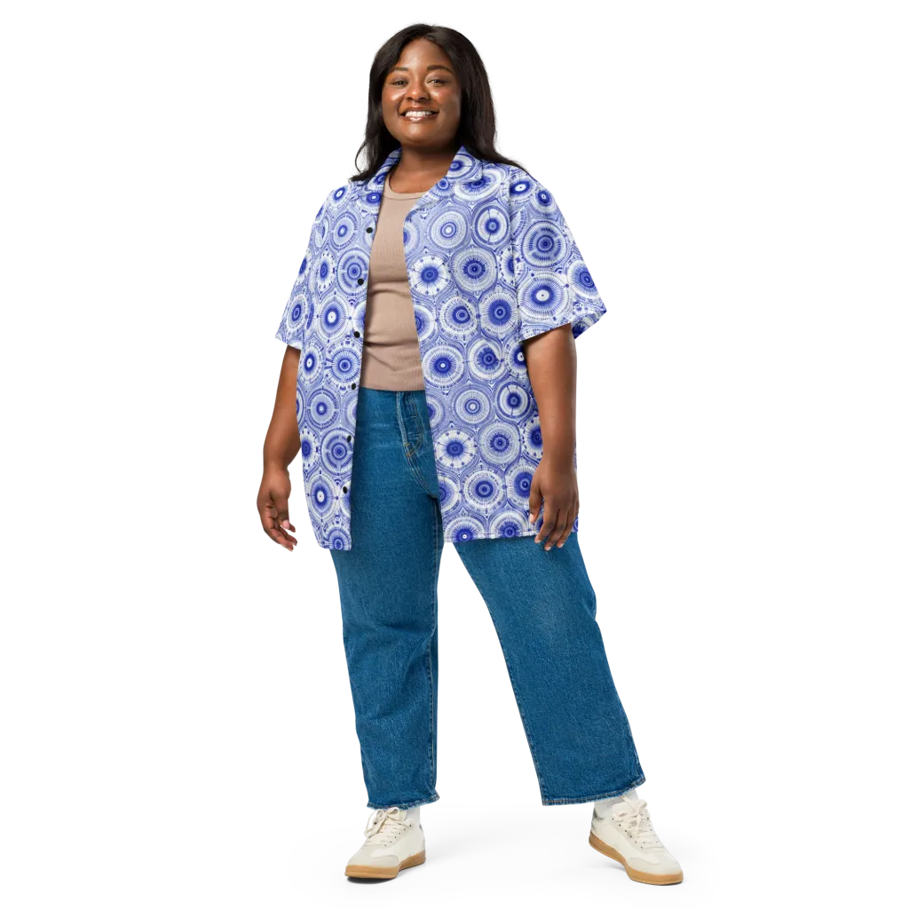 Indigo Circuit on Button Shirt — Front
