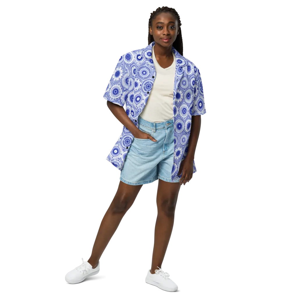 Indigo Circuit on Button Shirt — Front