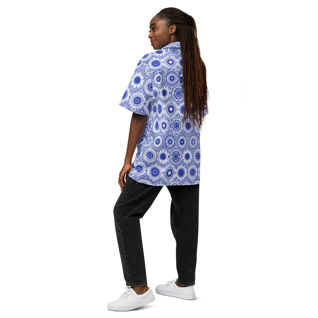 Indigo Circuit on Button Shirt — Back