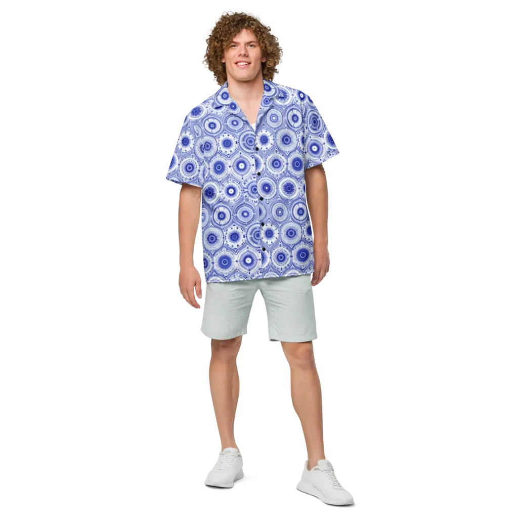 Indigo Circuit on Button Shirt — Front