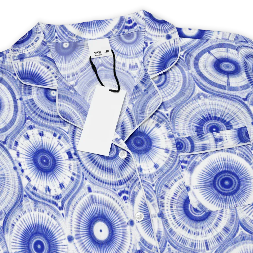 Indigo Circuit on Women's Short Sleeve Pajama Top — Product details