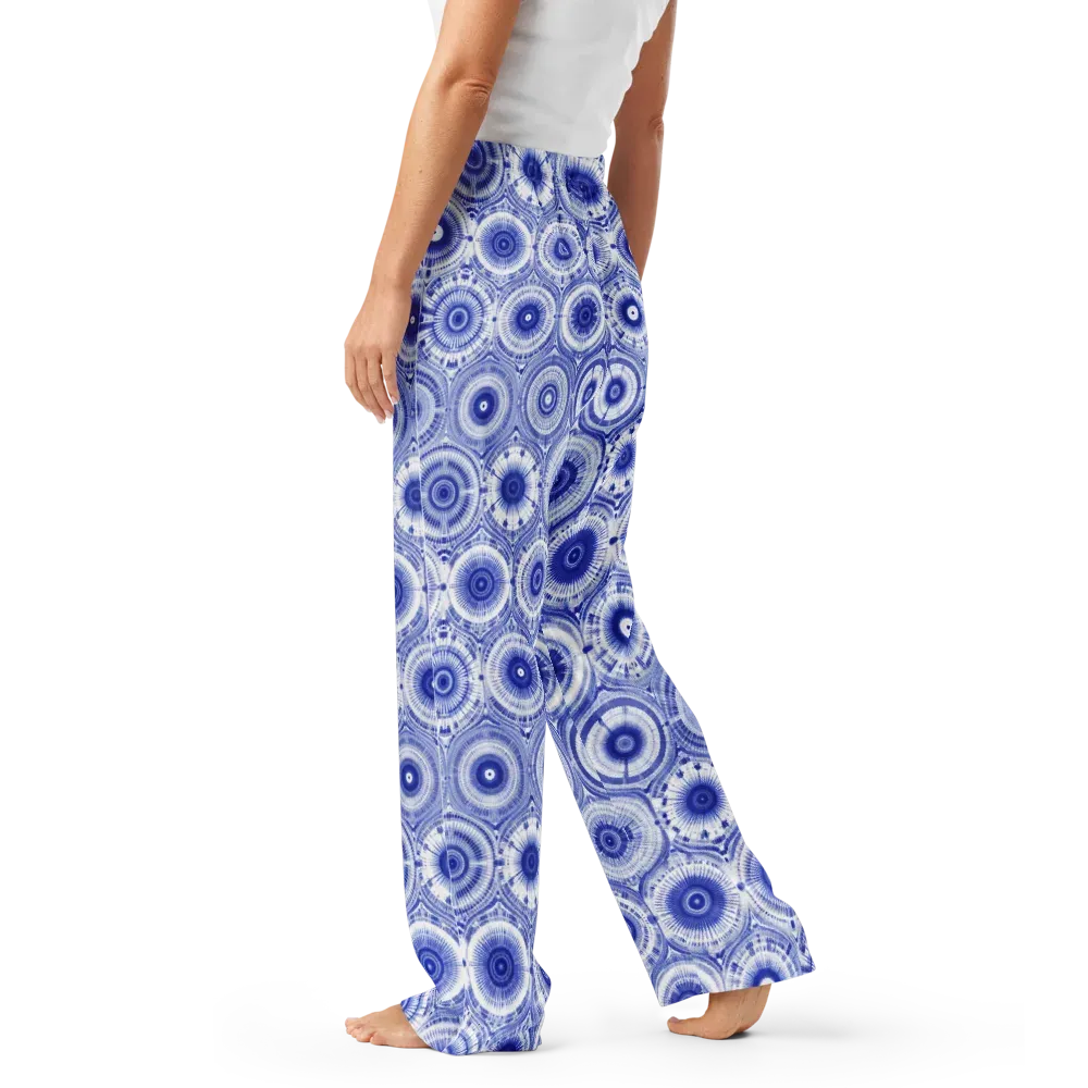 Indigo Circuit on Women's Pajama Pants — Left