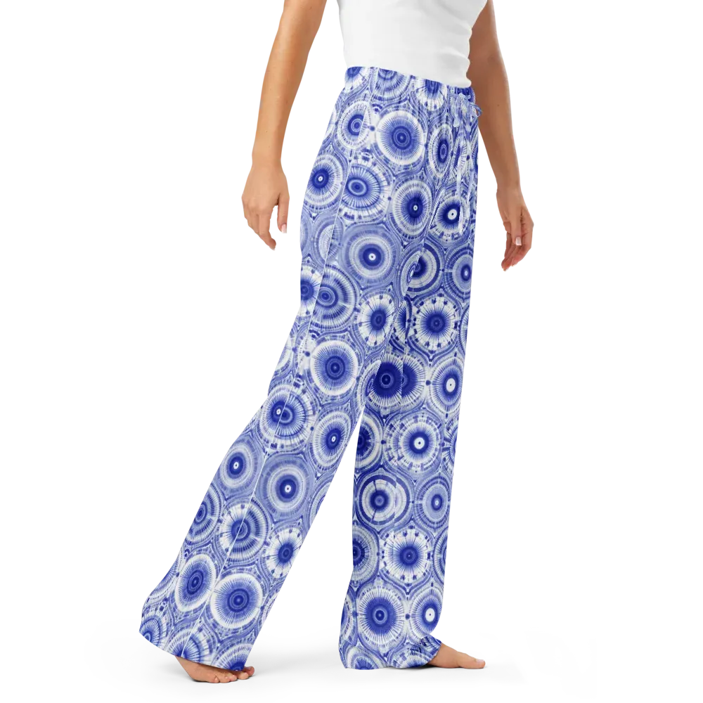 Indigo Circuit on Women's Pajama Pants — Right Front