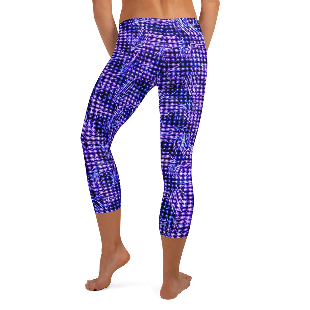 Ultraviolet Circuit on Capri Leggings — Back