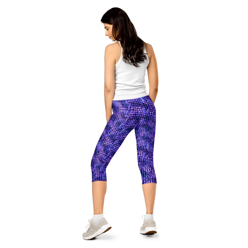 Ultraviolet Circuit on Capri Leggings — Back