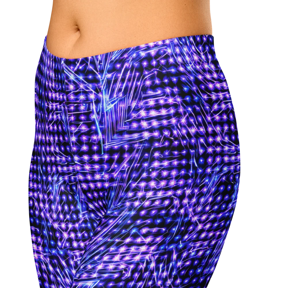 Ultraviolet Circuit on Capri Leggings — Zoomed-in