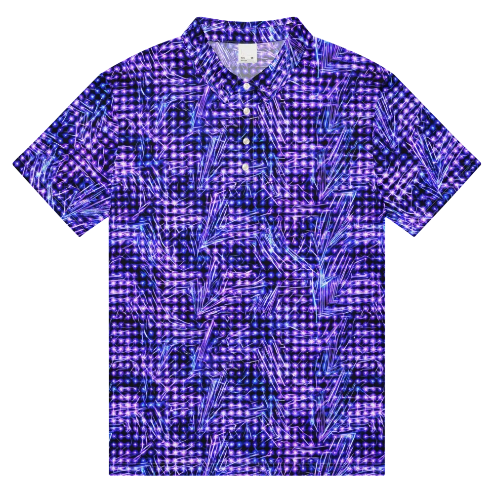 Ultraviolet Circuit on Men's Slim Fit Polo Shirt — Front