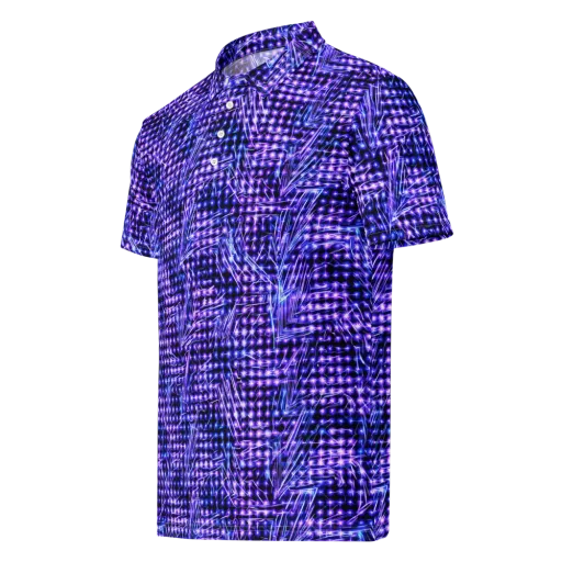 Ultraviolet Circuit on a Men's Slim Fit Polo Shirt
