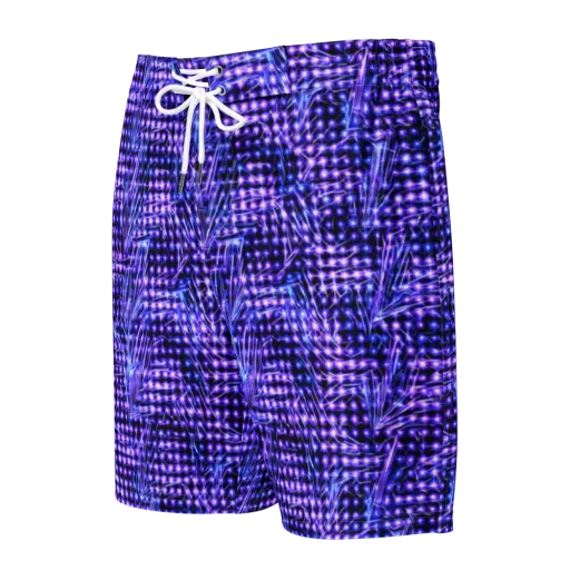 Ultraviolet Circuit on a Men's Board Shorts